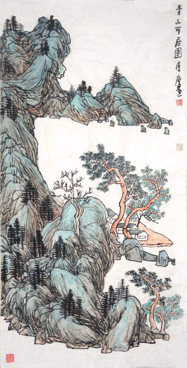 李可染画院院长,中国美术家协会河山画会会长李庚作品鉴赏