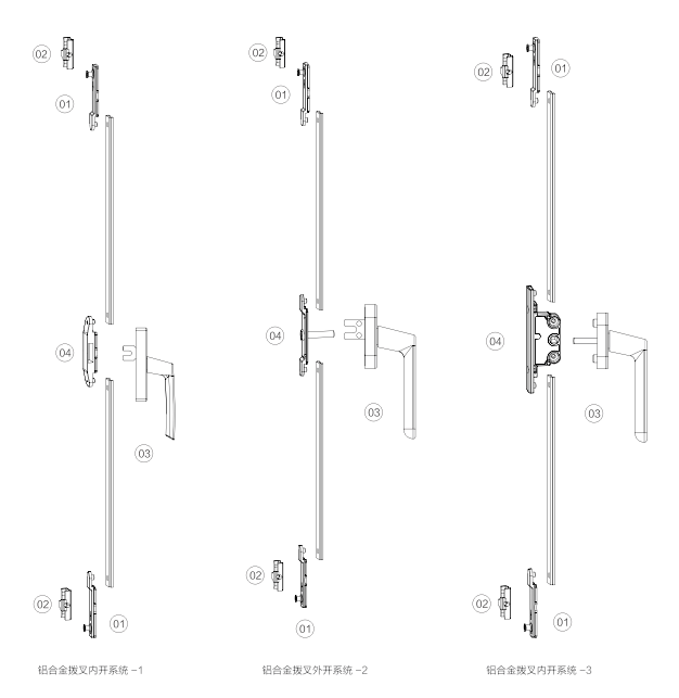 外开窗纱一体丨配置示意外开玻璃扇窗纱一体门窗配置,在南方市场广泛