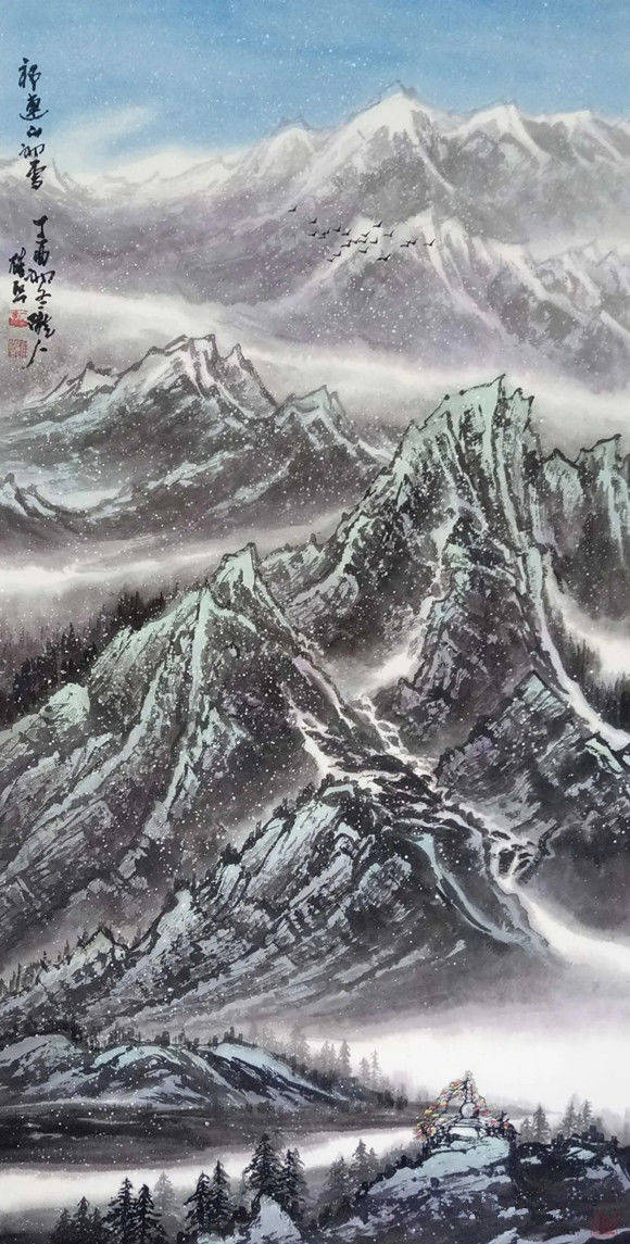 西部壮歌画家王雄熙西部山水画作品赏析