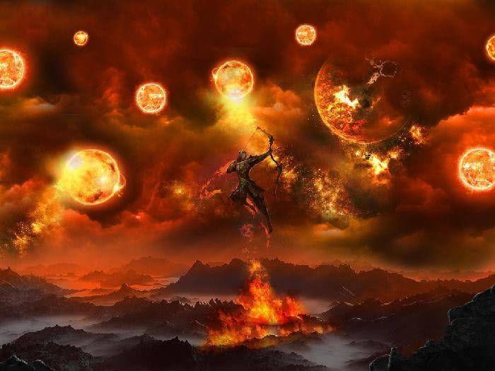 原创远古的天空真的出现了十个太阳吗