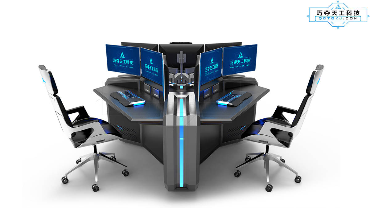 巧夺天工科技操控台水质监测管控中心解决方案