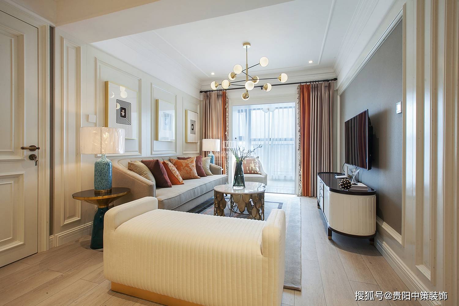 贵阳装修设计:127㎡简洁细腻,舒适空间的简欧风房子很受欢迎哦