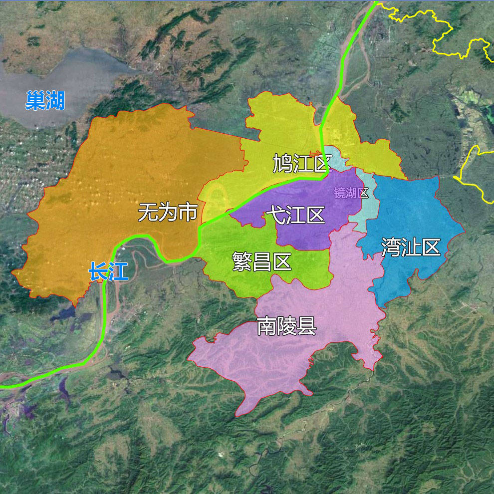 9张地形图,快速了解安徽省芜湖各市辖区县市