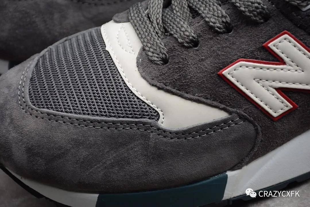 新百伦灰白橙 new balance m998cr 美潮慢跑鞋