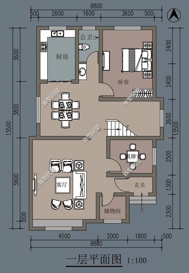 原創農村自建房開間8米進深13米如何設計比較合理