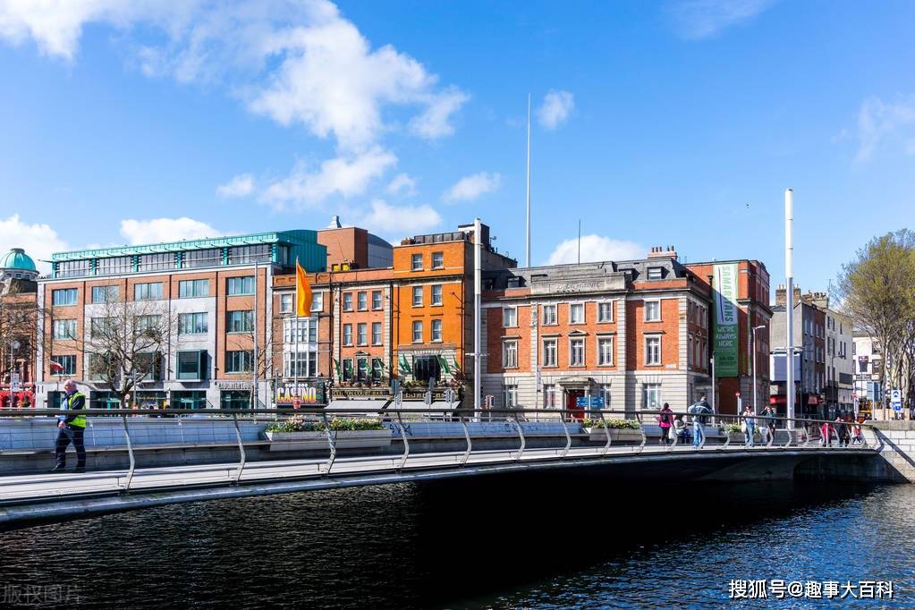 都柏林市中心和愛爾蘭利菲河dublin city center and river有著