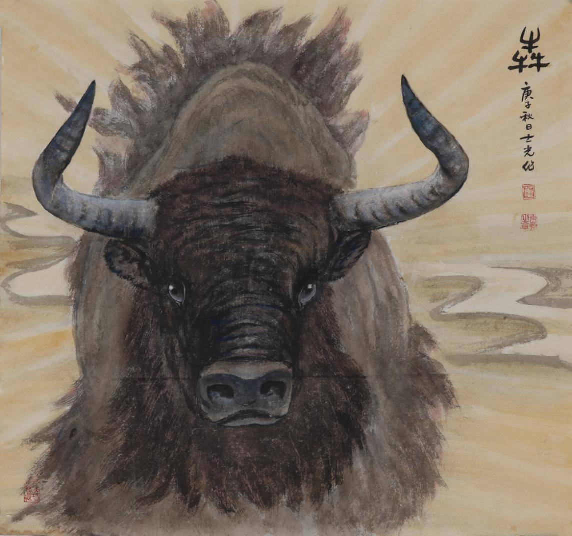 著名画家董士光传承李氏画牛堪称一绝