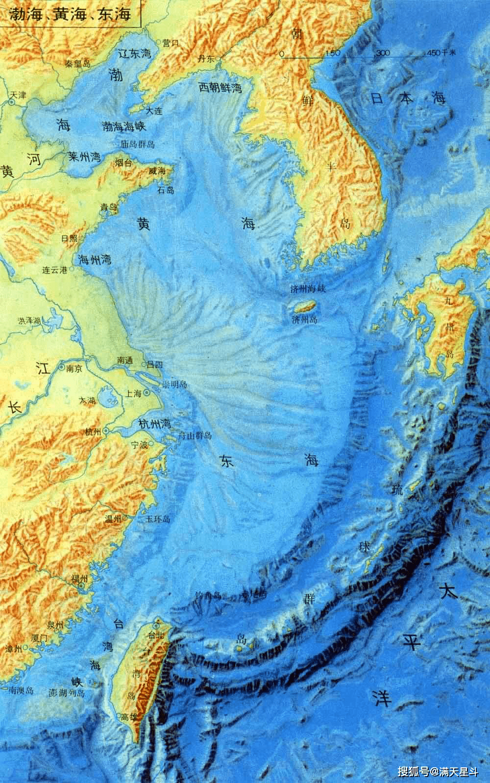 鉴于黄海的平均水深有44米,而且海底比较平,不是坑坑洼洼的.