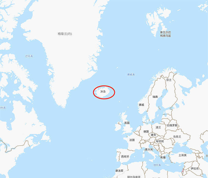 冰岛的地理位置在哪里图片