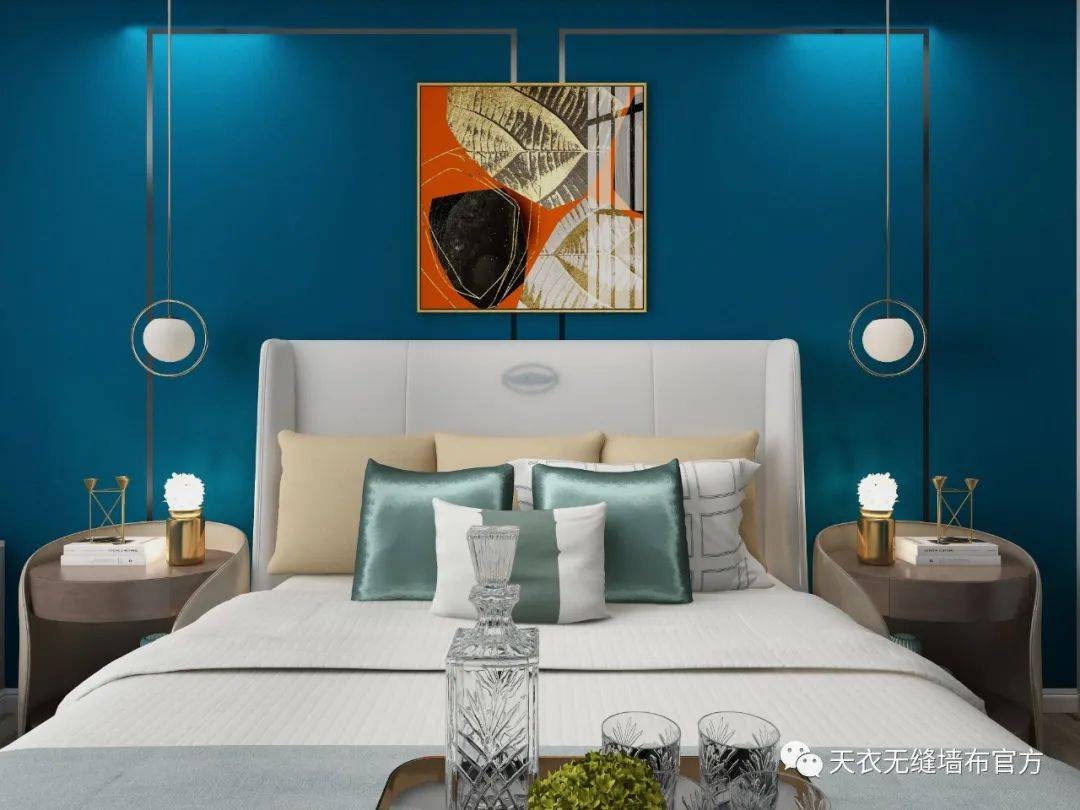 【天衣无缝热烫墙布】海港蓝以千载时光,吟唱深海言语,打造轻奢理性