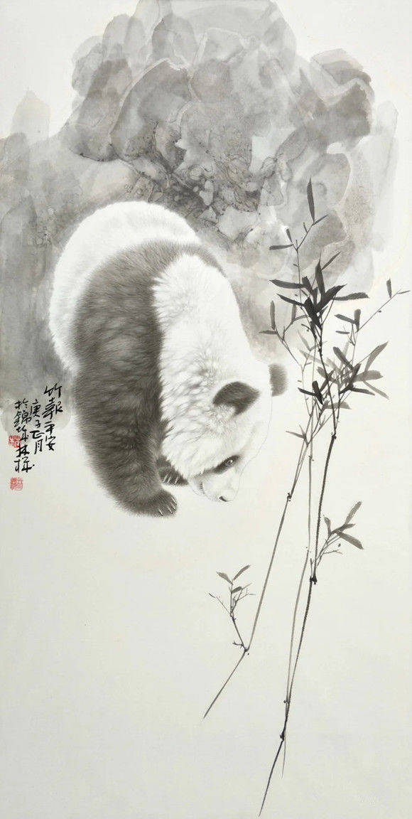 画家林机熊猫作品欣赏