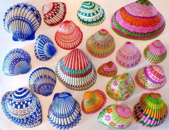 你知道生蚝壳有什么用吗只要一支笔一些颜料就可以大变样