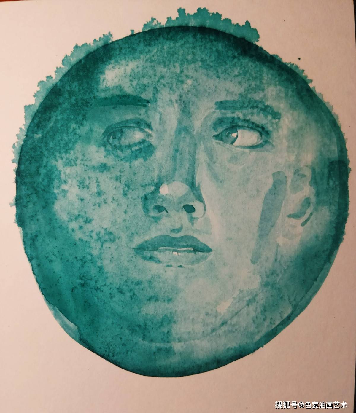 katherine reznichenko喷溅水彩画作品欣赏