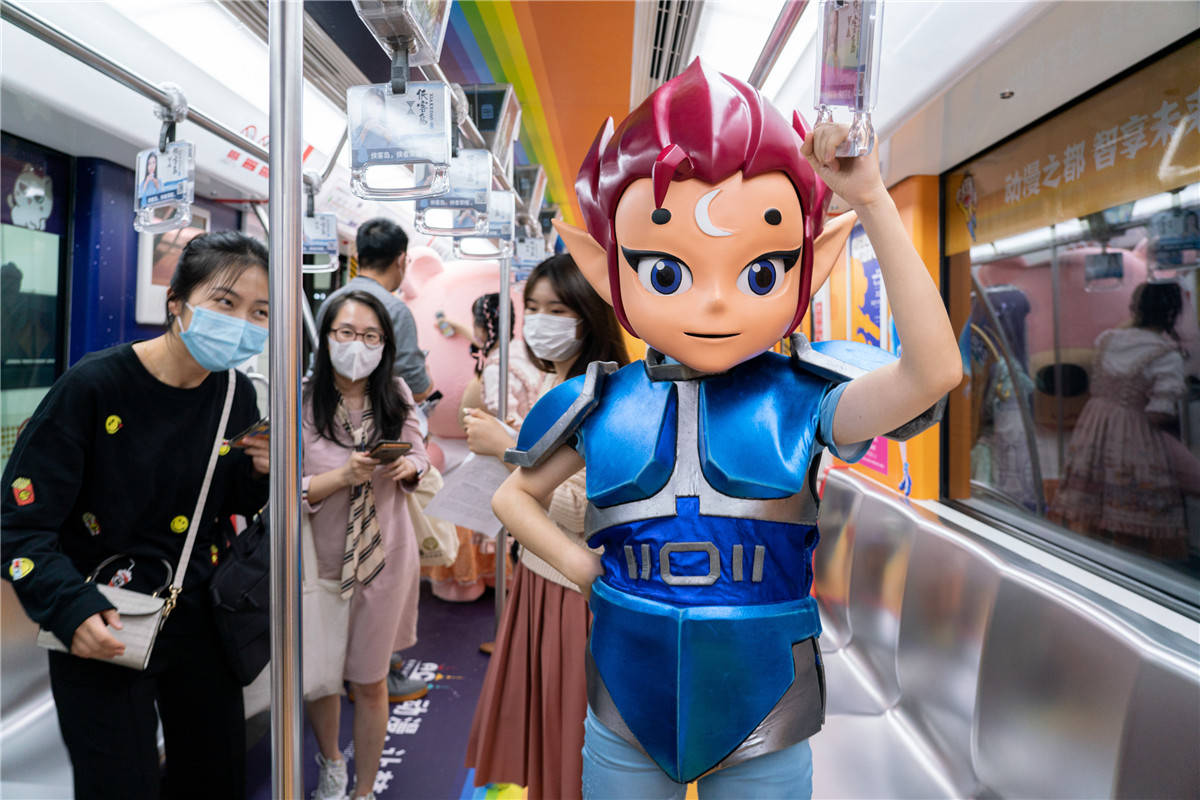 1/72020年9月25日,第十六届中国国际动漫节动漫主题地铁车站在杭州