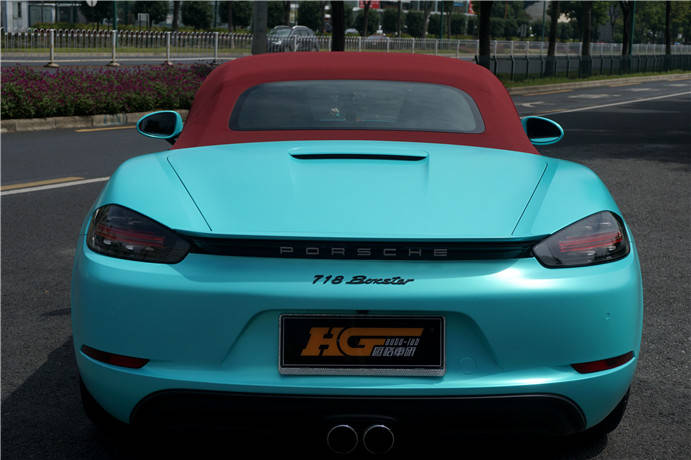 【电光蒂芙尼】保时捷718,优雅的姿态,隽永了时光 长沙汽车改色贴膜