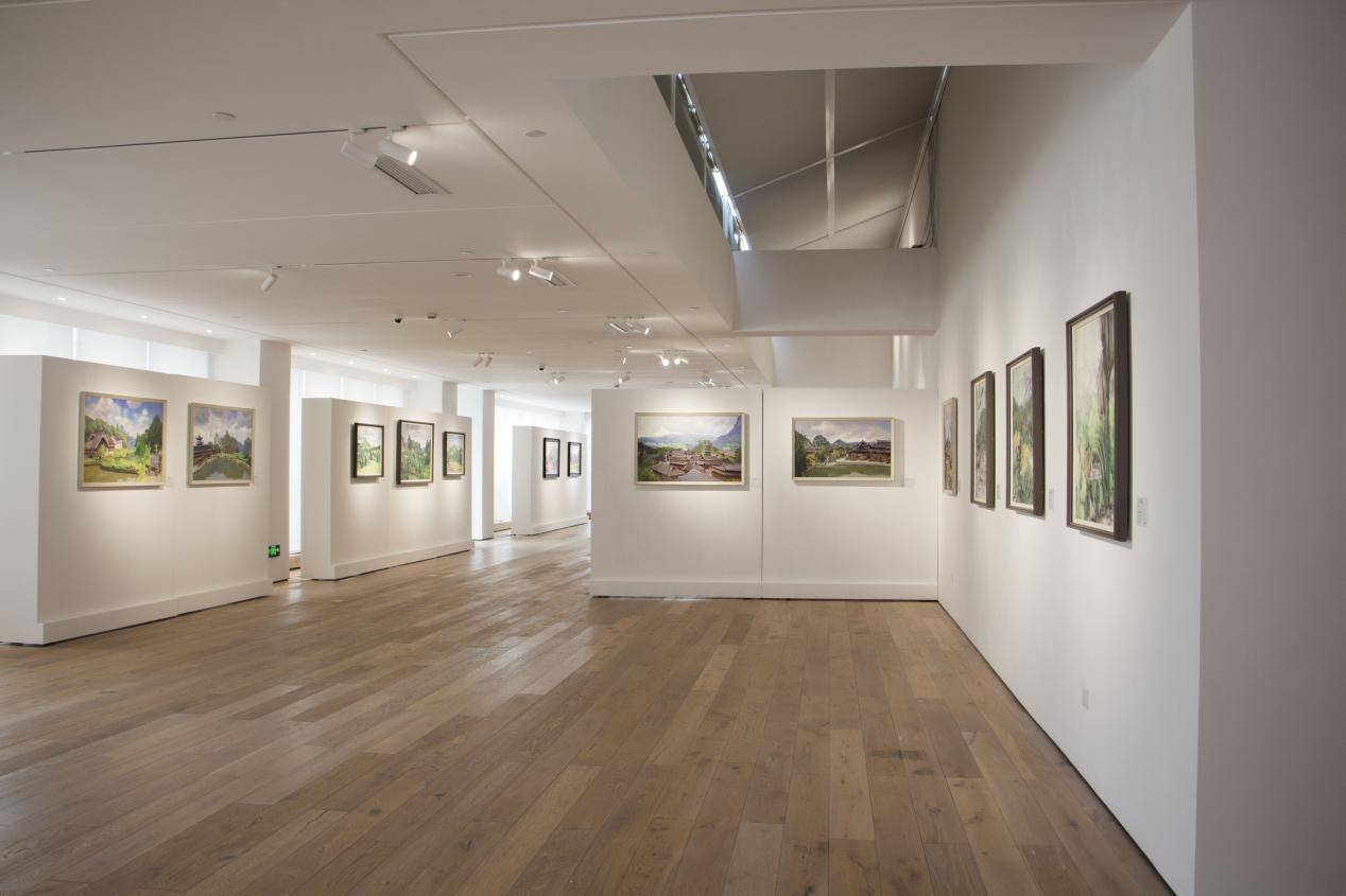 初秋限时画展就在圣荷的新空art艺术空间苗寨采风写生展