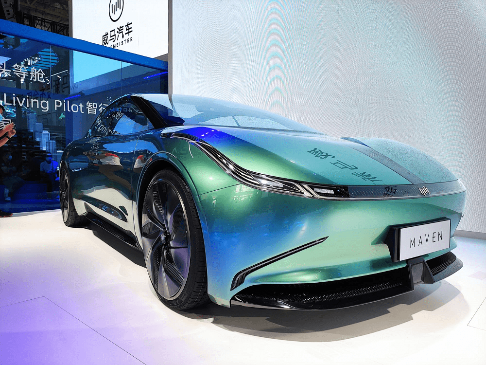 威马在北京车展上正式展出maven实车 实在太漂亮了!_搜狐汽车_搜狐网