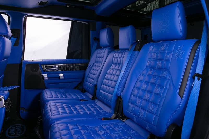 加装广大舒适的航空座椅,菱形网纹真皮椅面,带有脚托,加热,西安路虎