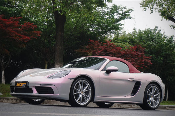 保时捷718改色梦幻火山灰如梦如幻一膜给你所有你想要的颜色