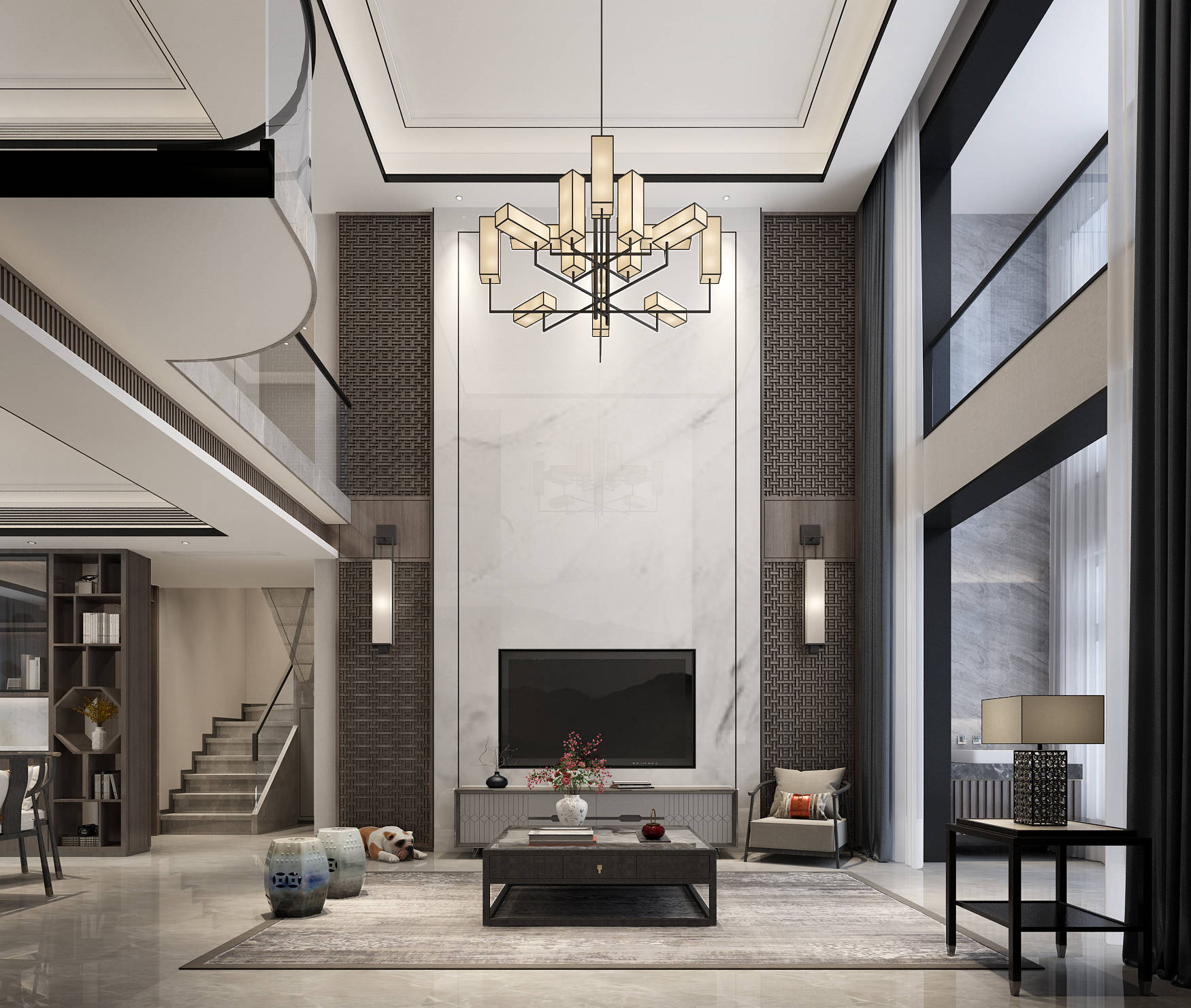 深圳装修设计:大宅别墅还得是新中式!