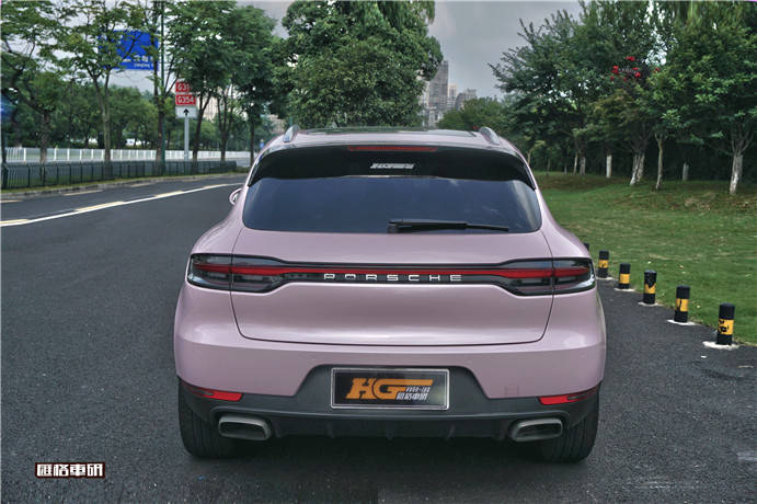 保时捷macan改色冰莓粉保时捷原厂色火遍全网
