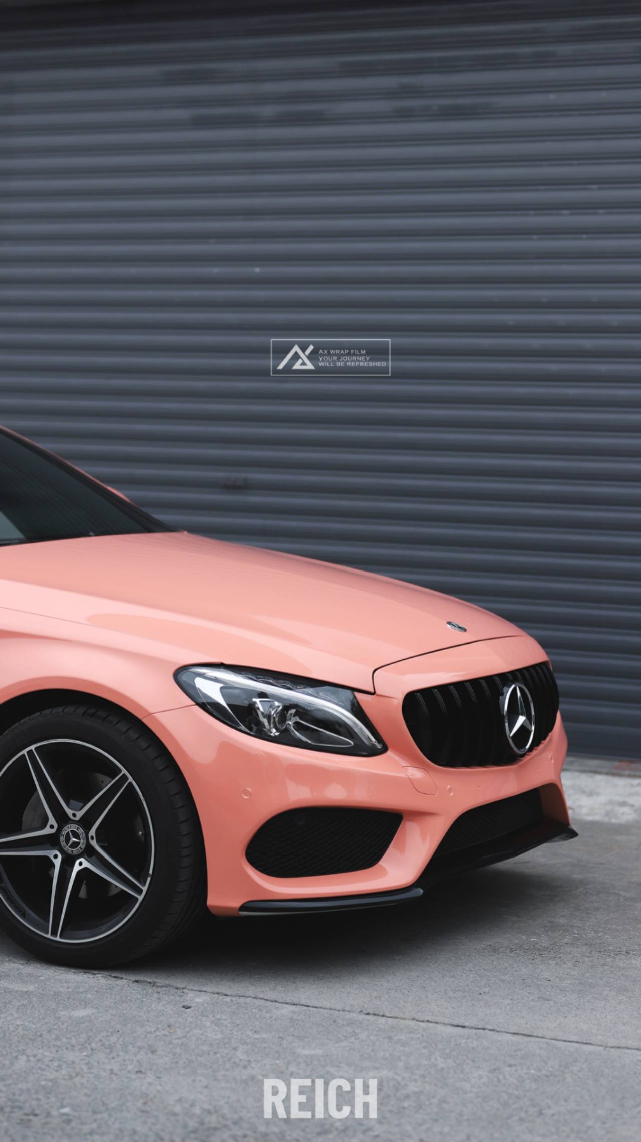 奔驰c装贴流行色系"猛男粉"的蜕变,坐标青岛,这样的粉你觉得好看嘛?