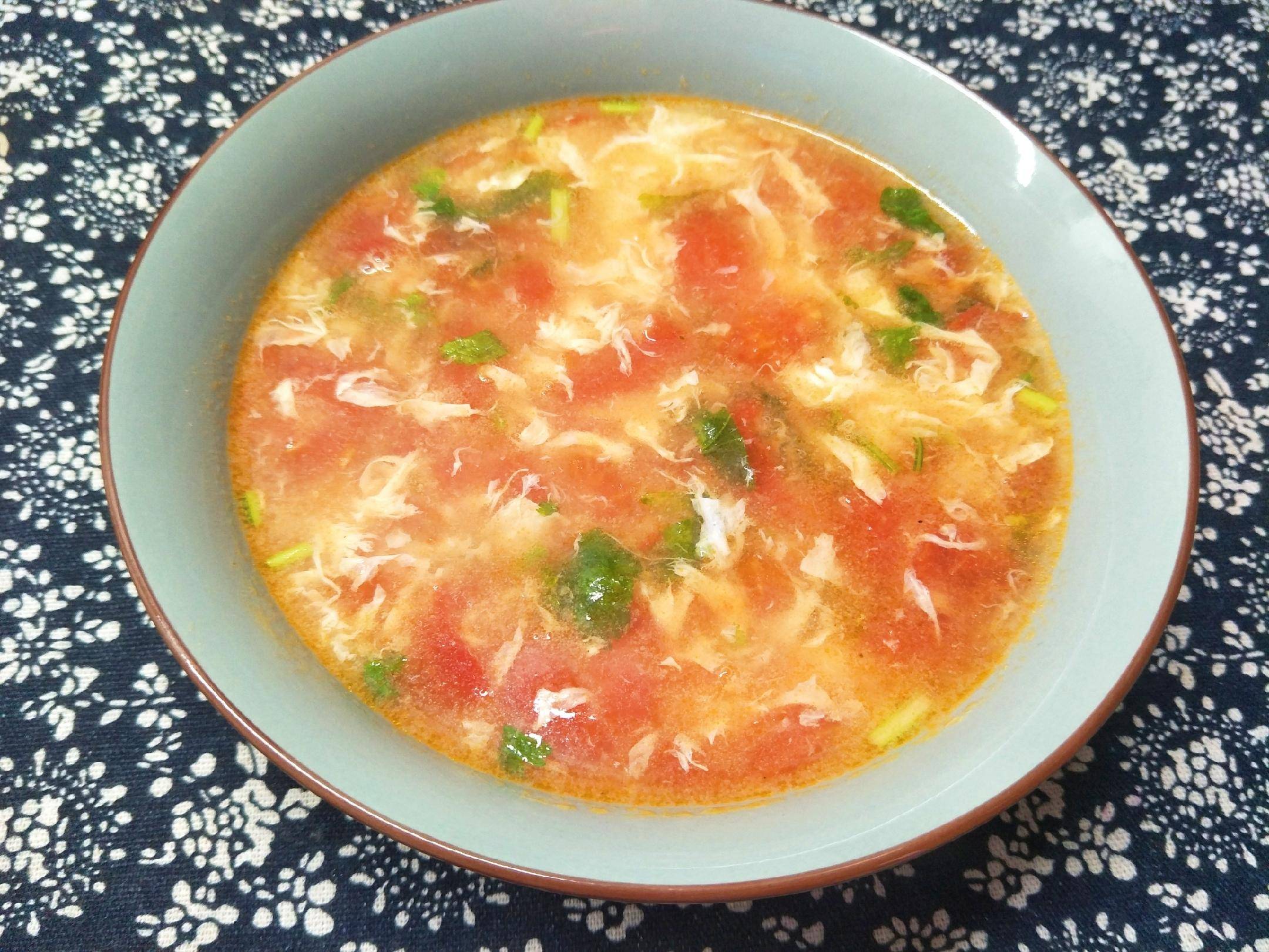 西红柿蛋汤图片简单图片