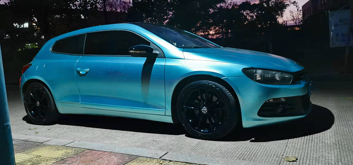 大众尚酷车身改色电光湖水蓝 rg瑞集改色膜福建龙岩_搜狐汽车_搜狐网