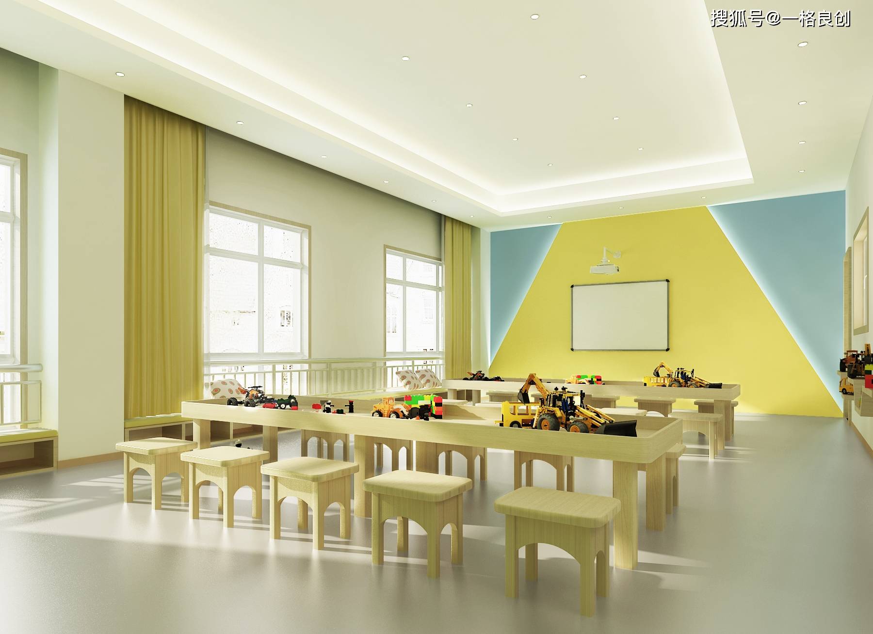 一格良创幼儿培训机构教室的设计