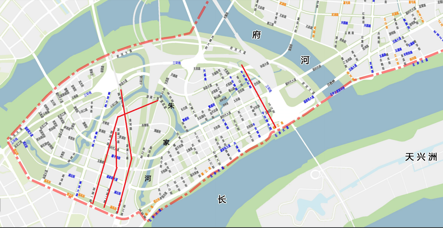 武漢長江新城六條道路同步啟動,打通起步區市政道路網_餘山