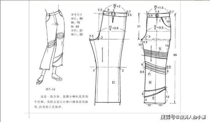 长裤|俊美人台小董/各种各样的裤子款式裁剪纸样图合集