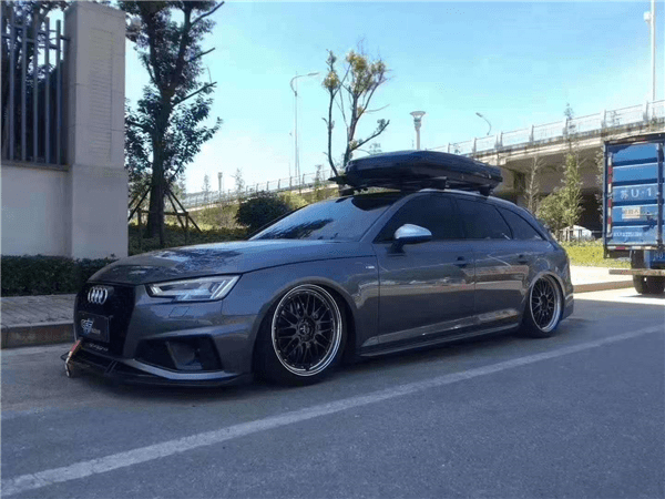 低趴魅力李洋分享奥迪a4旅行版改装气动避震低姿态瓦罐绝美姿态