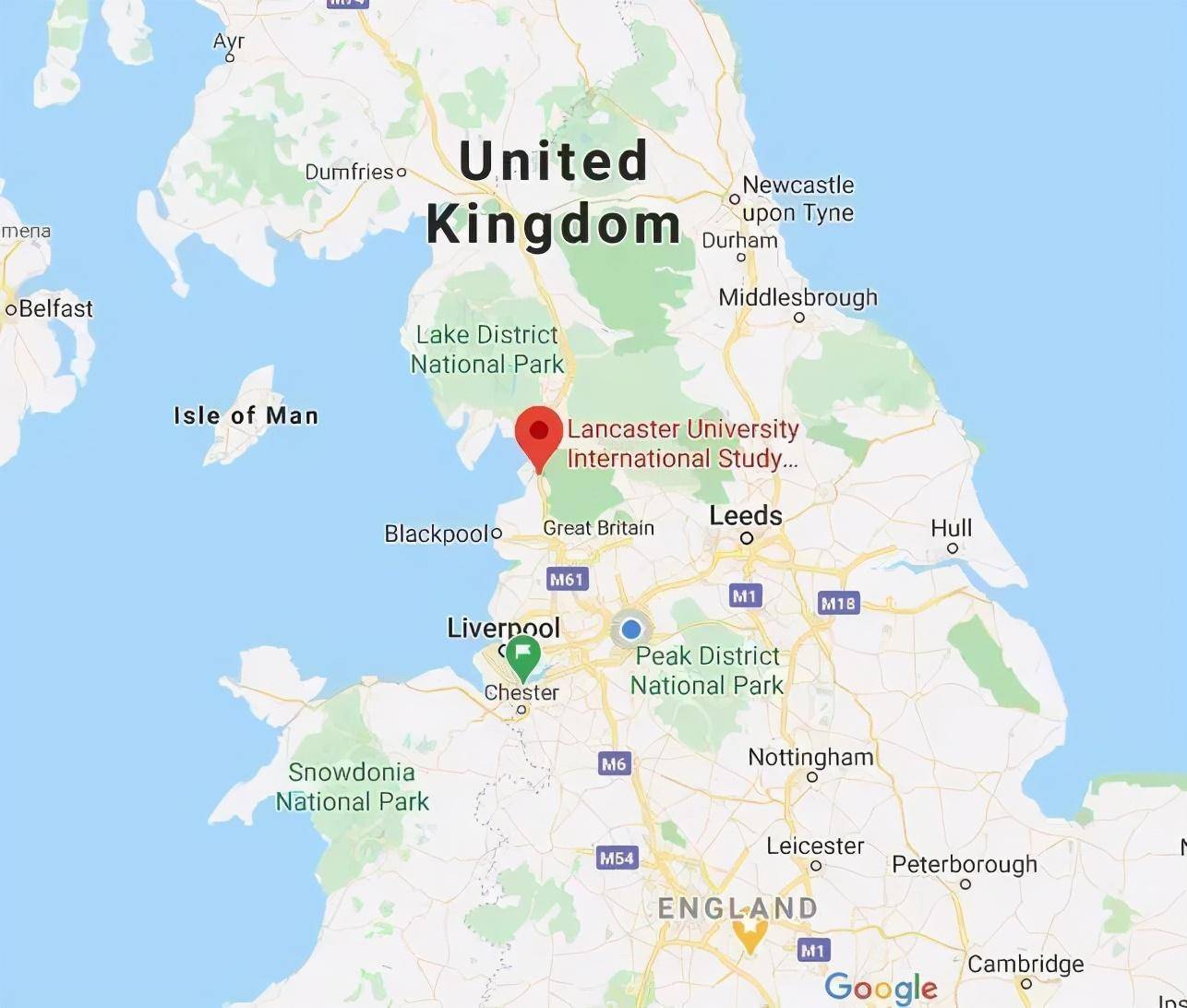 兰卡斯特在英国地图图片