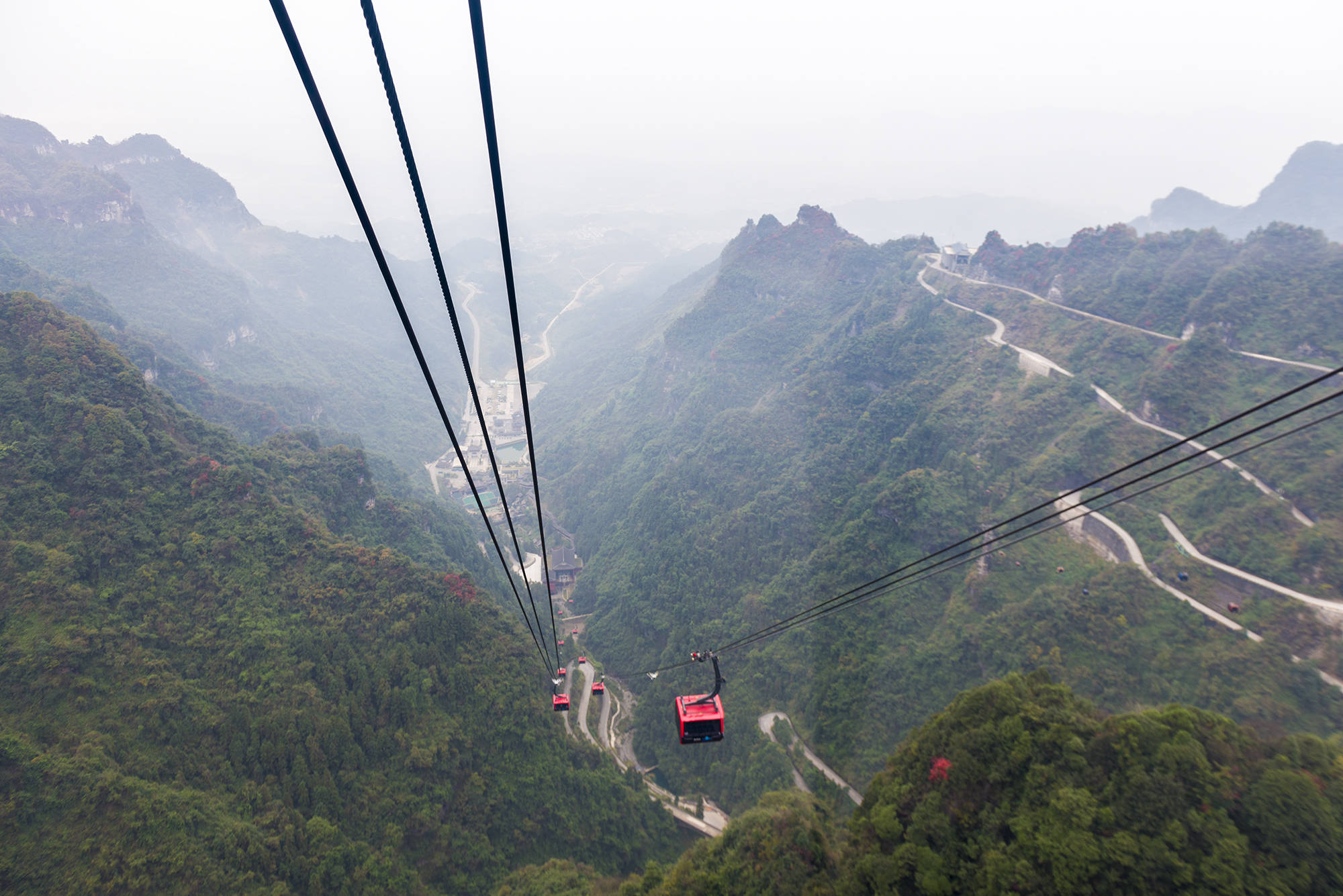 中国最长的索道图片