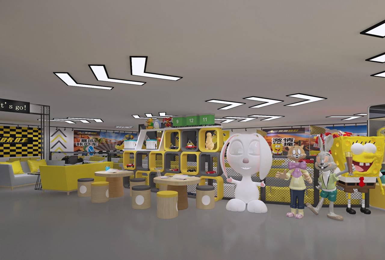 室内儿童卡丁车新店装修设计不花冤枉钱!