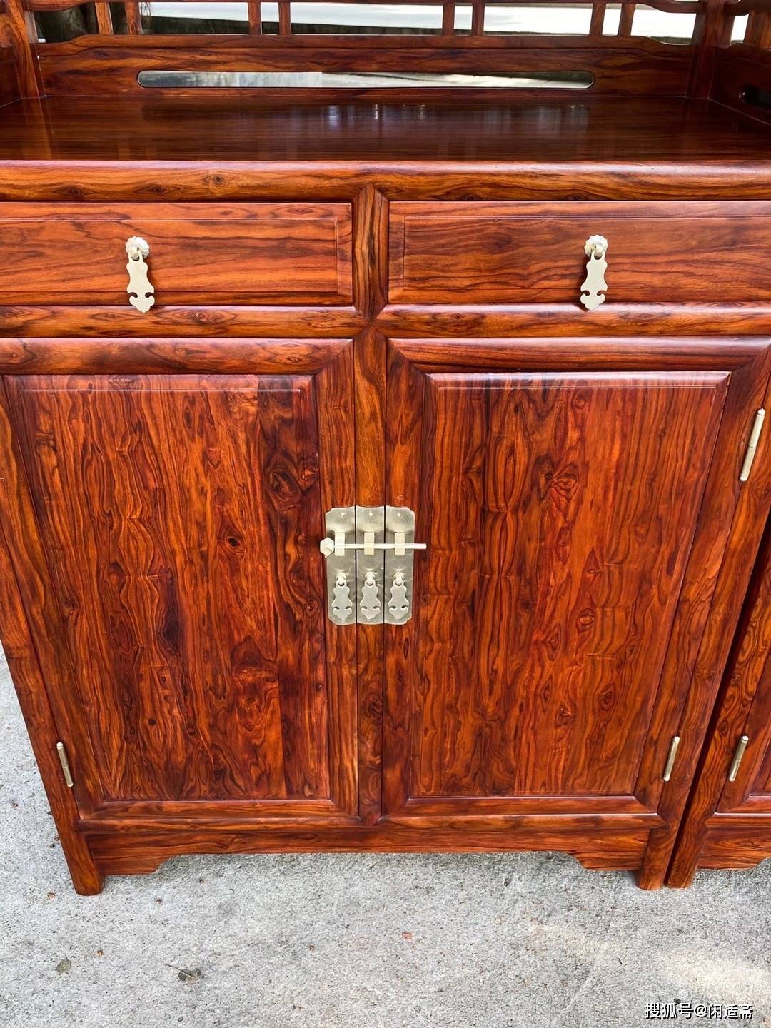 文房珍藏,海南黄花梨亮格书柜,明式家具