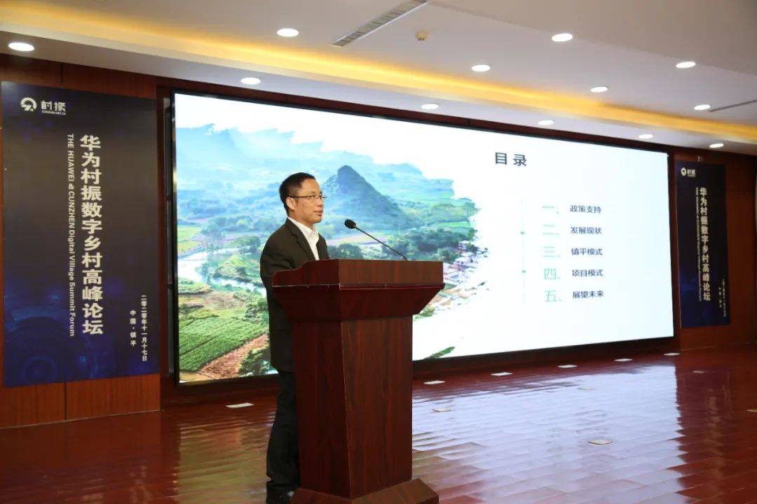 镇平县人民政府副县长王洪涛也在现场做出了数字乡村平台建设的镇平