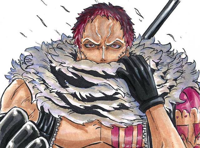 海贼王:卡二壁纸分享,萌版卡二与甜甜圈融合,暗黑版散发霸气