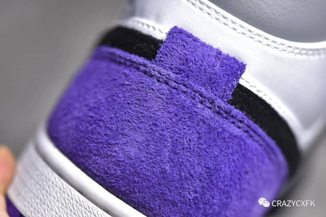 乔丹运动鞋 air jordan 1 mid se varsity purple aj1 黑紫麂皮