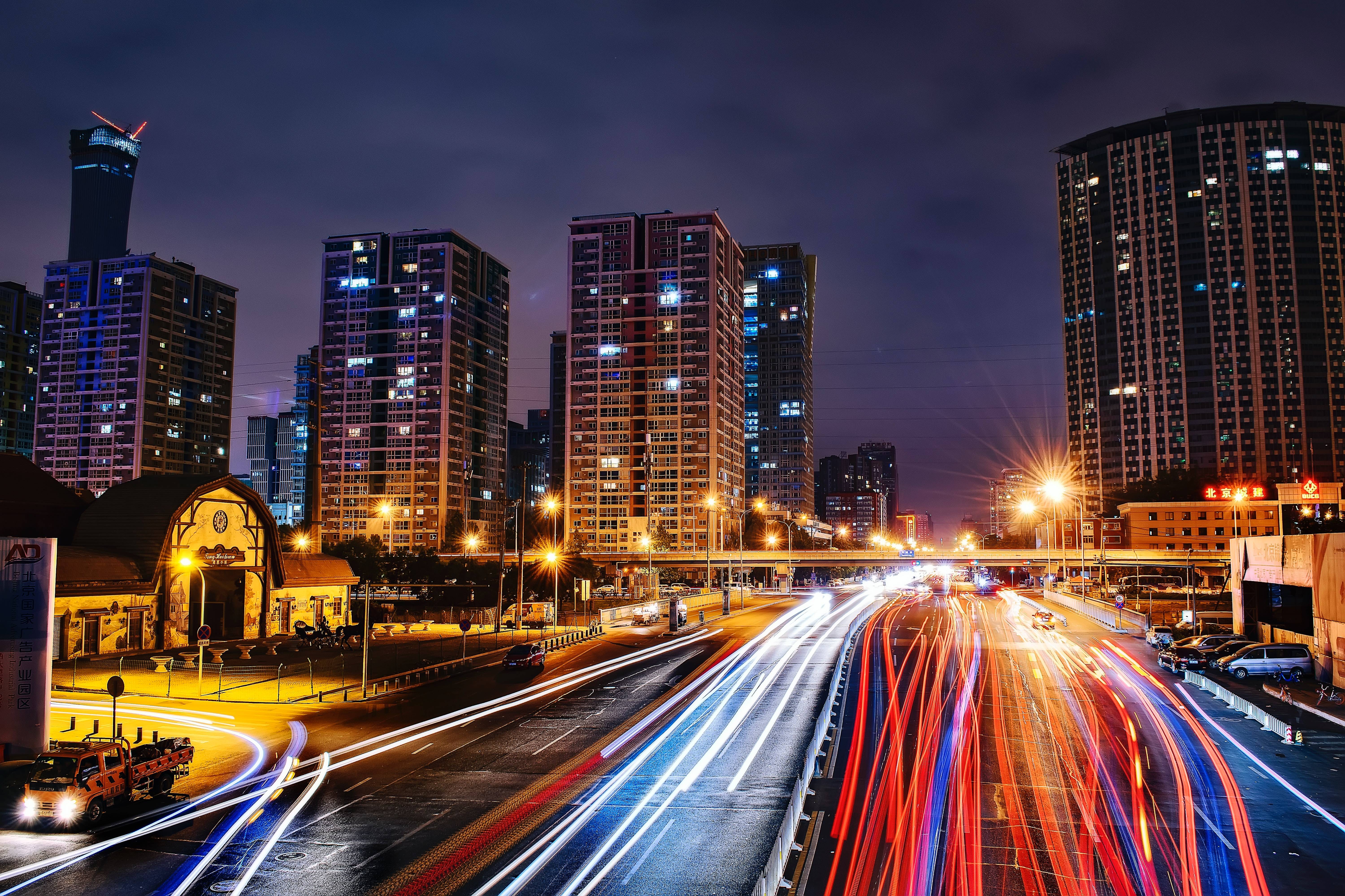 北京夜景海淀区图片