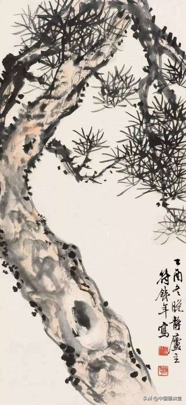 名家画松100幅,收藏慢慢欣赏学习_松图_松树_松鹰