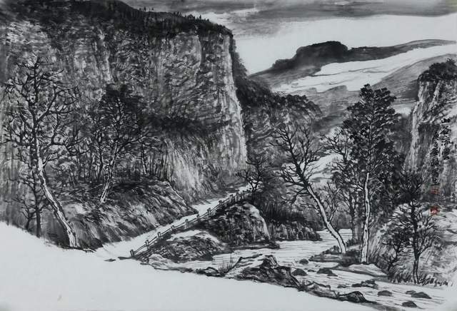 画作欣赏衡水学院刘栋教授秋季河北平山写生作品欣赏