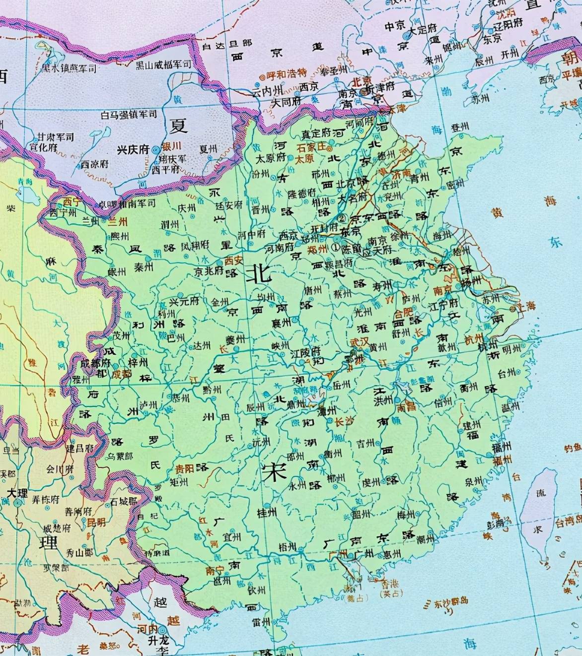 北宋地方行政区划图片