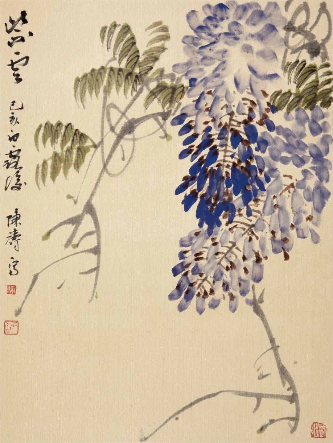 捻枝春花问春秋著名画家陈涛花鸟画赏读