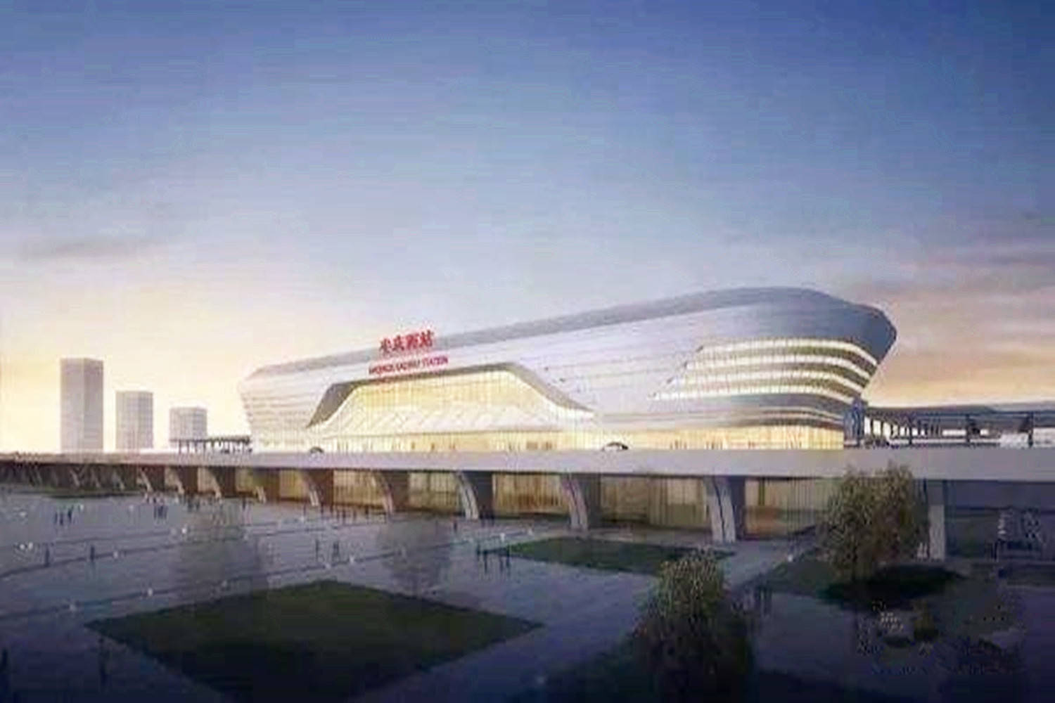 安徽新建一座高铁站规模为6台14线造型设计很独特