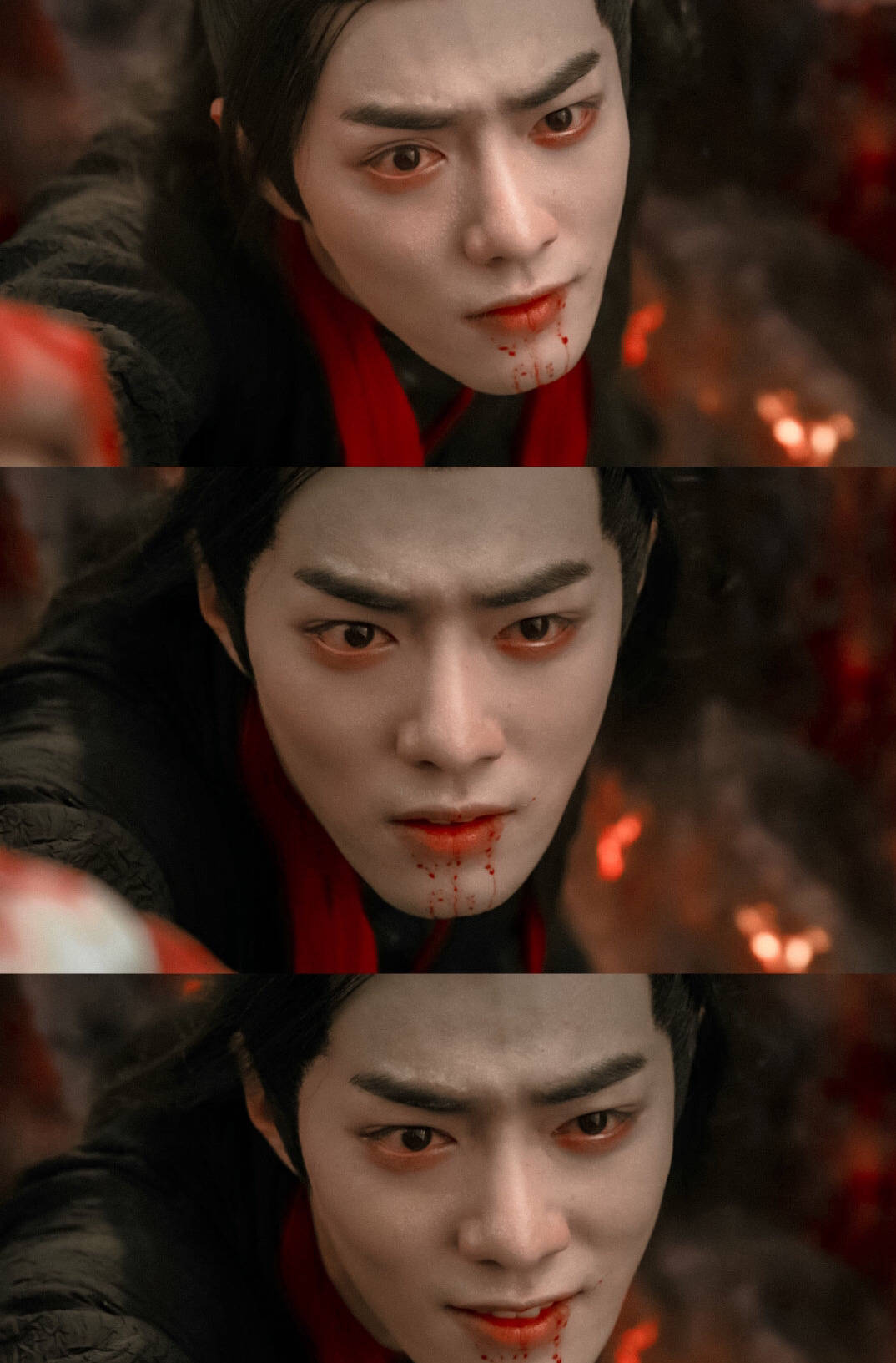 魏无羡泣血坠崖禹司凤吐血谁的战损妆戳到了你