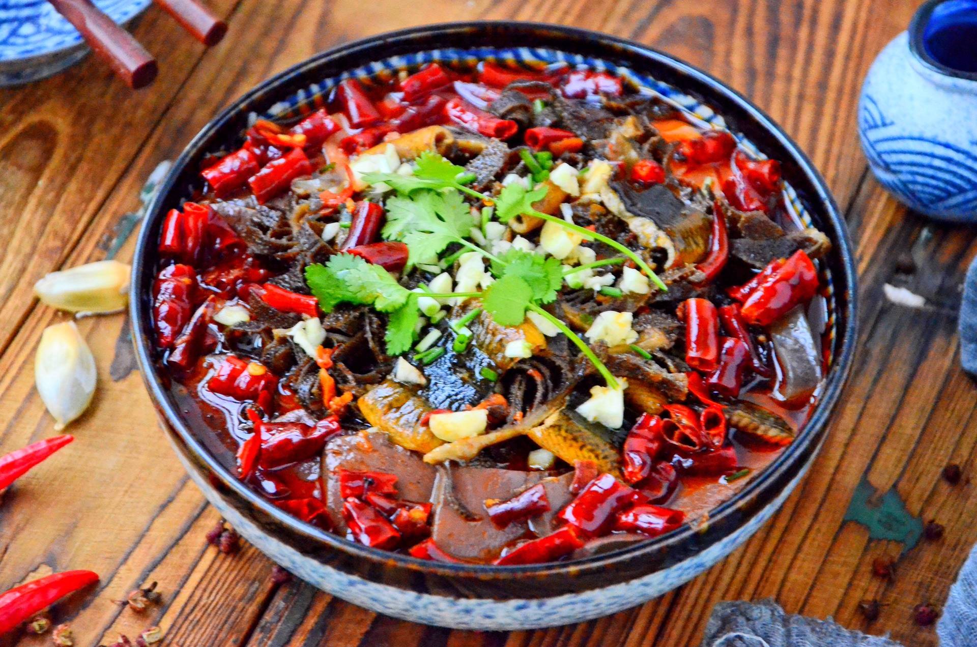 天冷就想发发汗自己做的毛血旺家人都夸麻辣鲜香不比外面差