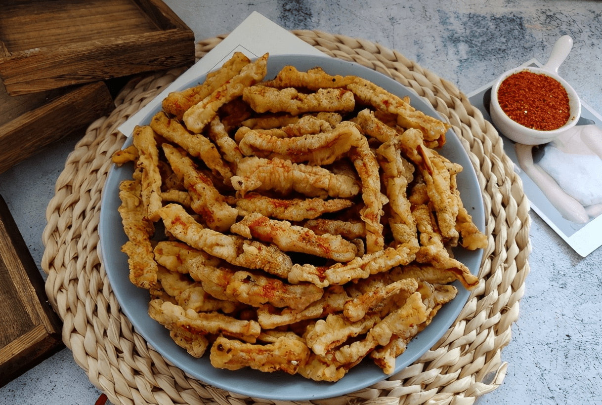 椒盐杏鲍菇,这卖相跟小酥肉没啥差别啊_口感