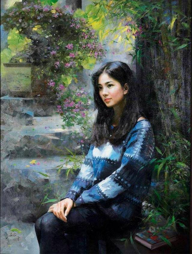 旅美艺术家何岸抒情浪漫唯美写实的东方人体油画欣赏