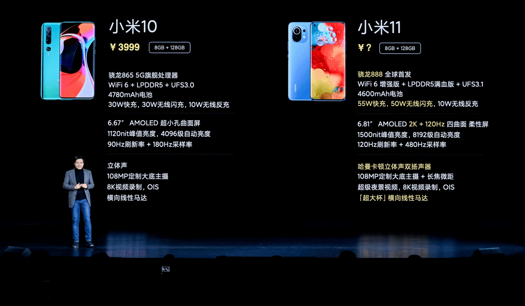 一文看完小米11新品发布会骁龙8881亿像素2k120hz屏依旧3999起